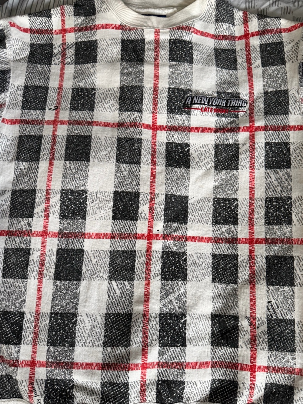 VINTAGE 2000s aNYthing STREETWEAR SWEATSHIRT PLAID supreme